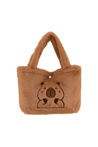 Didadodo Sevimli Ve Farklı Çok Yönlü Capibala Peluş Çanta Kahverengi