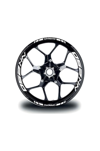 One Vıp Sale Cfmoto Nk250 Jant Sticker İç & Dış Takım Modeli Gri - Beyaz Çok Renkli