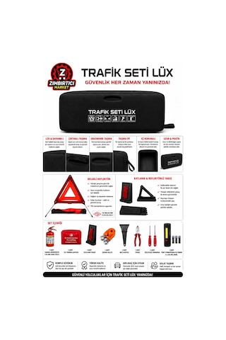 Lüx Trafik Seti Ve İlk Yardım Çantası Lastik Tamir Kiti li