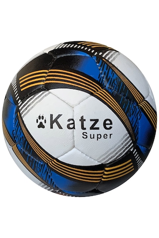 Katze Super Sert Zemin Futbol Topu 4 Numara Beyaz - Mavi