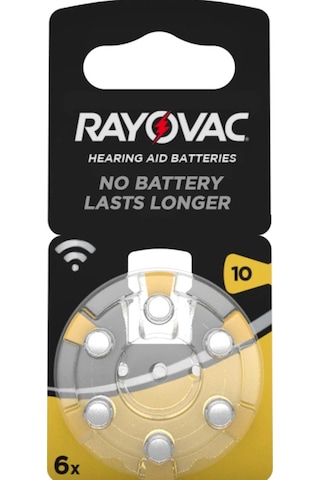 Rayovac Hearing Aid Batteries 10 Numara Blister İşitme Cihaz Pili 6 x 10'lu