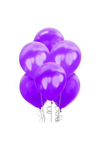 Mor Metalik Balon 10'Lu