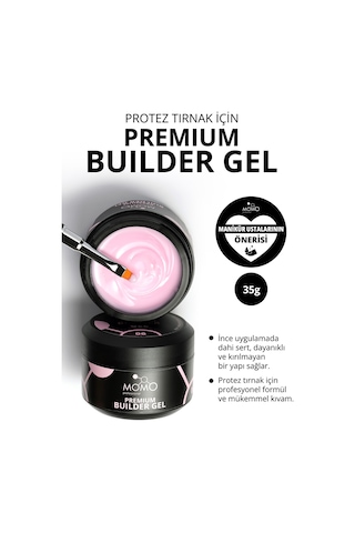 Momo Professional Premium Builder Gel Protez Tırnak Jeli No.06 Pembe 35 gr