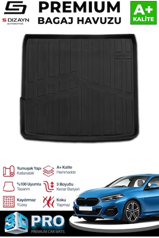 S-dizayn Bmw 2 Serisi F44 Üst Bagaj 3d Pro Bagaj Havuzu 2019 Üzeri A+ Kalite