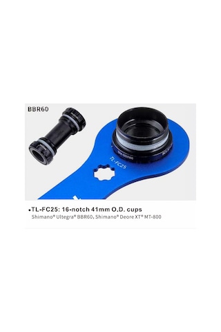 Toopre Tl-fc25 Bisiklet Orta Göbek Anahtarı 41/44mm Mavi