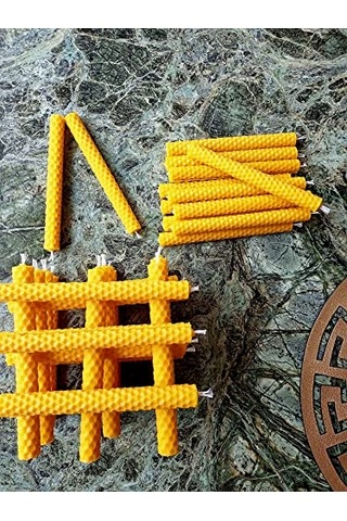 Adet 14cm Dilek Mumu Doğal Petek Mum Beeswax Candle Bal Mumu Mum Çok Renkli