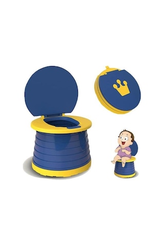 MooieBaby's Katlanabilir Çocuk Tuvaleti, Carry Potty,Mavi