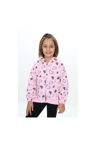 Toontoy Kız Çocuk Kapüşonlu Hırka Ekru