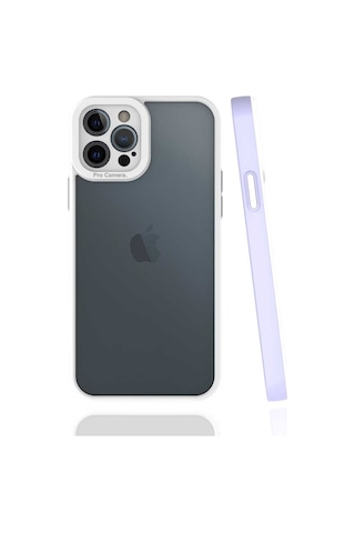 Zeyline Apple Uyumlu iPhone 12 Pro Max Zore Mima Kapak-lila
