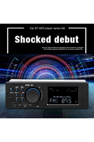 Novahub Araba Bluetooth Stereo Fm Radyo, Usb/tf/aux Çalar, Uzaktan Araç Bulma, 2.1a Hızlı Şarj, Akıllı Kumanda