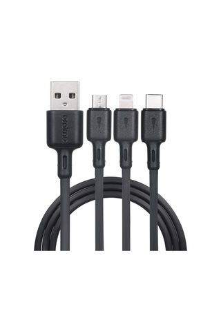 Geeksen Oraimo Ocd-x92 3'ü Bir Arada Şarj Kablosu - Lightning/type-c/micro Usb Uyumlu, 5v2a Hızlı Şarj, 1m Uzunluk, Dayanıklı Teli