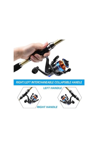 Novahub Takım Taşınabilir Teleskopik Olta Ve Makara Combo Kiti Siyah - Küçük Ve Pratik Siyah