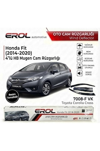 Honda Fit 2014-2020 4'lü Hb Mugen Cam Rüzgarlığı