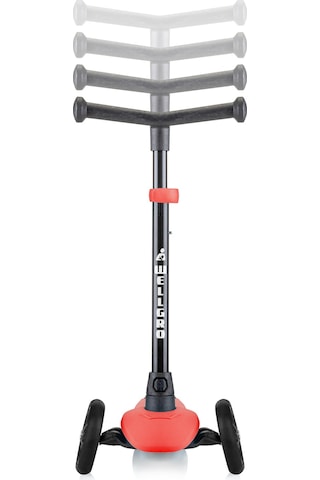 Wellgro Turbo 3 Tekerli Yükseklik Ayarlı Scooter, Kırmızı Kırmızı