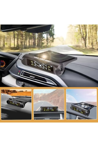 Ayt Powermaster Pm-26964 Solar Dc 5v Araç Lastik Basınç Ölçme İzleme Sistemi Oto Lastik Basınç Göstergesi