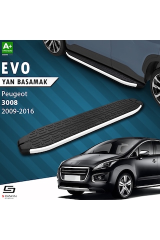 S-dizayn Peugeot 3008 Evo Aluminyum Yan Basamak 183 Cm 2009-2016