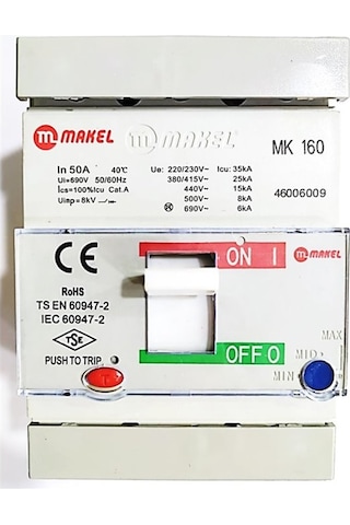 Makel 3 Kutup 50 Amper Kompakt Şalter 46006009