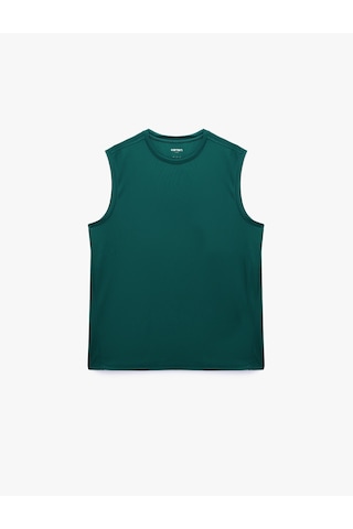 Koton Rahat Kalıp Bisiklet Yaka Kolsuz Basic Spor Atlet Teal 6sam30044nk Mavi