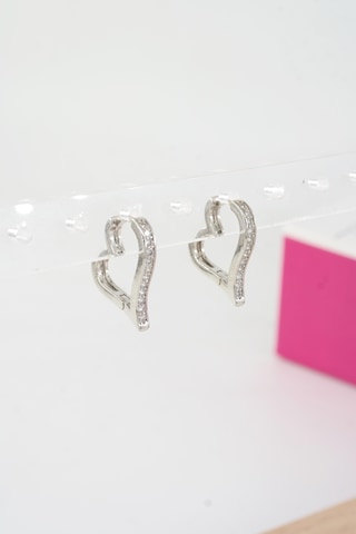 Byzeynaaksesuar Kadın Özel Tasarım Zirkon Taşlı 2'li Minimal Küpe 0004 Çok Renkli