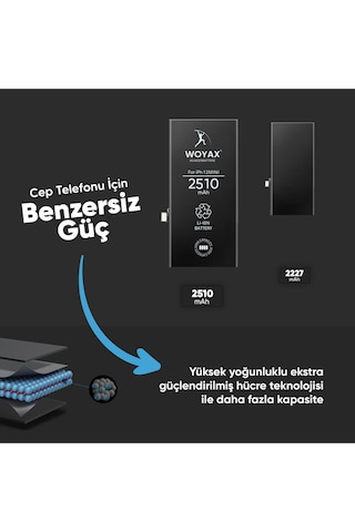 Apple Uyumlu iPhone 12 Mini Batarya 2510mAh Woyax Premium Batarya