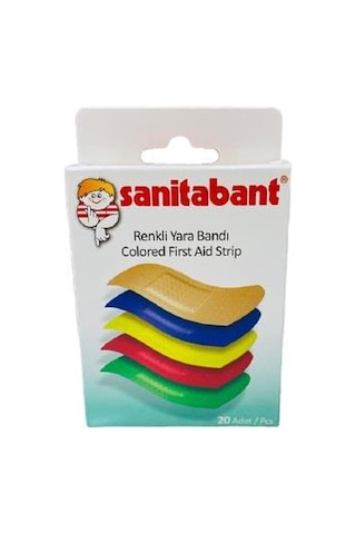 Sanitabant Renkli Yara Bandı 20 li 1 Kutu