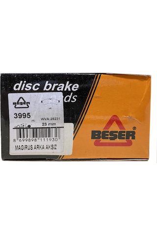 Beşer 3995 Arka Fren Balatası Magirus Ym-Daily Iii-Otokar 10--