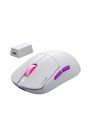 Quasar 3 Ultra White 8k Hz Pixart Paw 3950 Sensör Rgb Kablosuz Simetrik Gaming Mouse Htm771 Diğer