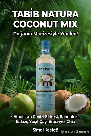 Tabib Natura Coconut Mix Hindistan Cevizi Detoxmix 250 ML