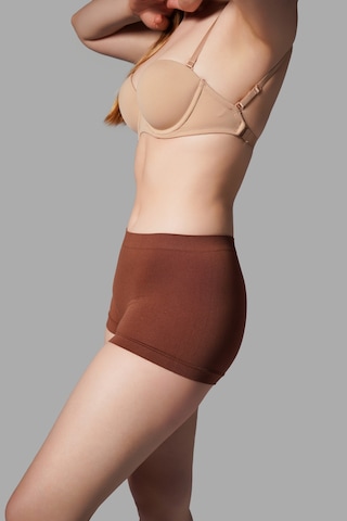 Fit Women Boxer İz Yapmayan Örme Boxer 2001 Kahverengi