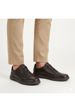 Libero 1080 Hakiki Deri Erkek Ayakkabı Kahve