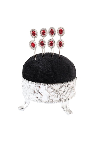 Numetal 8 Li Bordo Yakut Taşlı Eşarp İğnesi. Şal İğnesi. Türban İğnesi. Başörtü İğnesi. Eşarp Ve Şal İğnesi. Gümüş