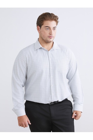 Lcw Busıness Siyah Regular Fit Uzun Kollu Ekose Gabardin Erkek Gömlek