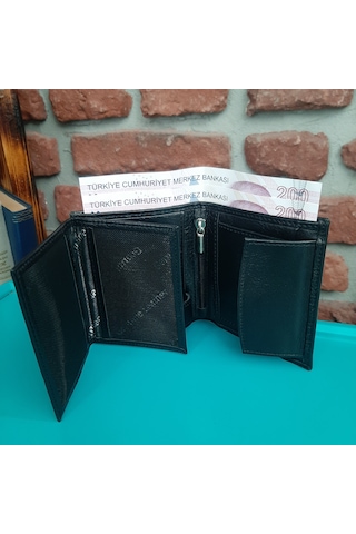 Gvnbag Hakiki Deri Erkek Bozuk Para Gözlü Siyah Mini Cüzdan Gvn-0116 Siyah