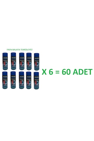 60 Adet Fren Balata Temizleyici Balata Spreyi Brake Cleaner 500 Ml X 60 Adet