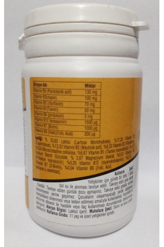 Ersağ B Vitamin Kompleksi Gıda Takviyesi. B 12 Vitamini