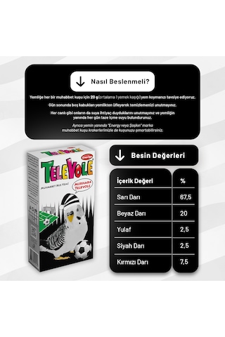 Televole Muhabbet Kuşu Yemi/bjk 300 G - 20 Adet