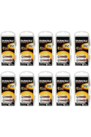 Duracell 312 Numara 10 Paket Kulaklık İşitme Cihazı Pili Duracell 312 Numara 10 Paket Kulaklık İşitme Cihazı Pili