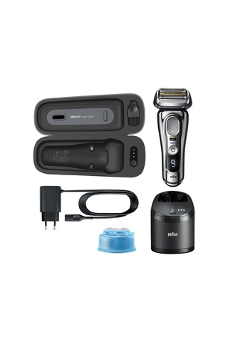 Braun Series 9 Pro Premium Elektrikli Tıraş Makinesi, 4+1 Tıraş Başlığıyla, Erkek Elektrikli Tıraş Makinesi, Prolift Düzeltici, Powercase, 5'i 1 Arada Temizleme İstasyonu, Almanya'da Üretilmiştir, Islak Ve Kuru, 9497cc, Gümüş