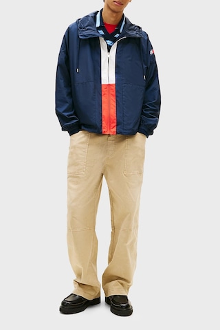 Tommy Jeans Oversize Fit Logolu Kapüşon Yaka Mont Erkek Mont Dm0dm22736 C1g Lacivert