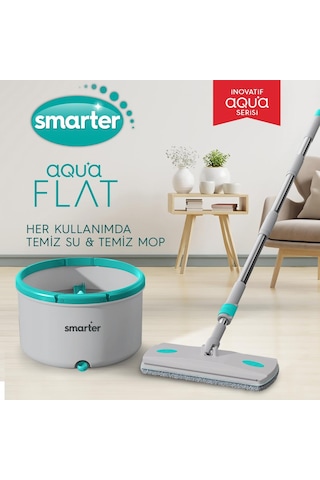 Smarter Aqua Flat + Yedek Temiz ve Kirli Suyu Ayırma Özelliği Otomatik Temizlik Seti