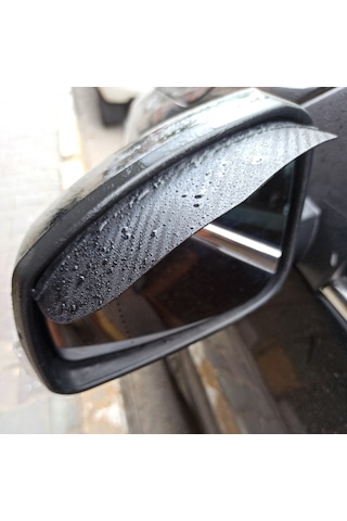 2 Adet CARBON Oto Araç Dış Yan Ayna Yağmur Koruyucu Rüzgarlık