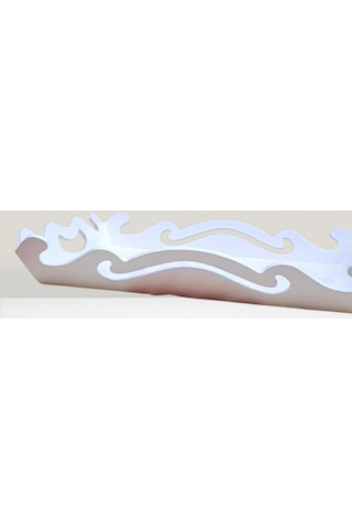 1448bng90281hobi Adn Dekoratif Büyük Tepsi Dalgalı Ahşap Mdf Parlak Beyaz Model El Yapım