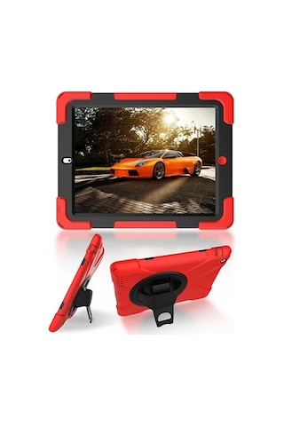 Apple iPad Uyumlu, 2/ipad 3/ipad 4/shockproof 3 Katmanlı Standlı Zırh Kılıf- 5775