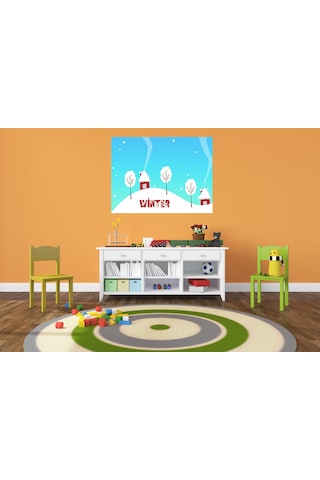 Kış vektörel Kanvas Tablo
