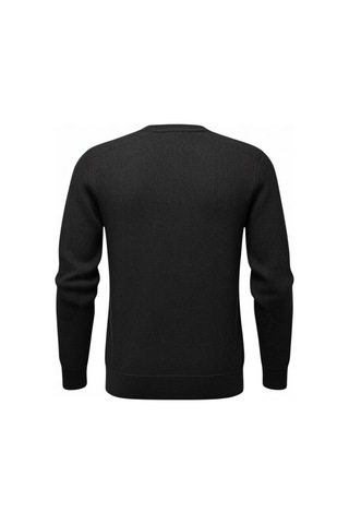 Plus Scorpion Erkek Triko Kazak Bisiklet Yaka, Regular Fit, Dört Mevsim Siyah