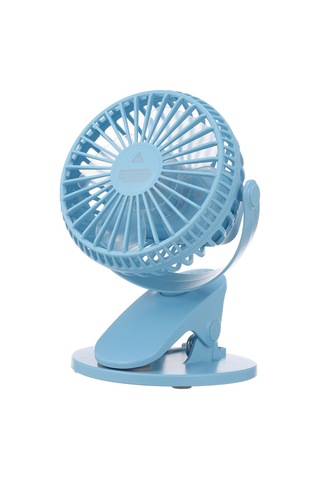 Vkemall Fan 3 Rüzgar Hızı, Usb Şarj, 360 Derece Dönüş, Mavi Mini Masa Fanı