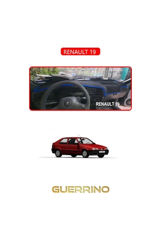 Renault 19 Torpido Koruma Halısı Kırmızı Kenar 1 Adet