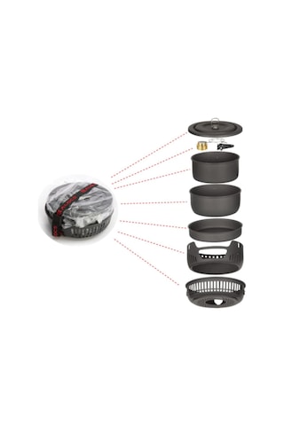 Alocs Kamp Pişirme Seti 10 Parça Alkol Ocaklı Çok Renkli