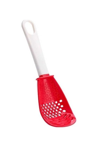 Fastbuy 3'lü Set Paslanmaz Mutfak Aksesuarları - Kırmızı Saplı Spatula Ve Çırpma Telı Kırmızı