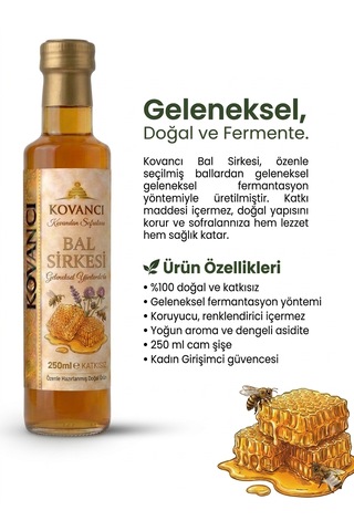 Bal Sirkesi 250 Cc- Doğal Fermente & Katkısız